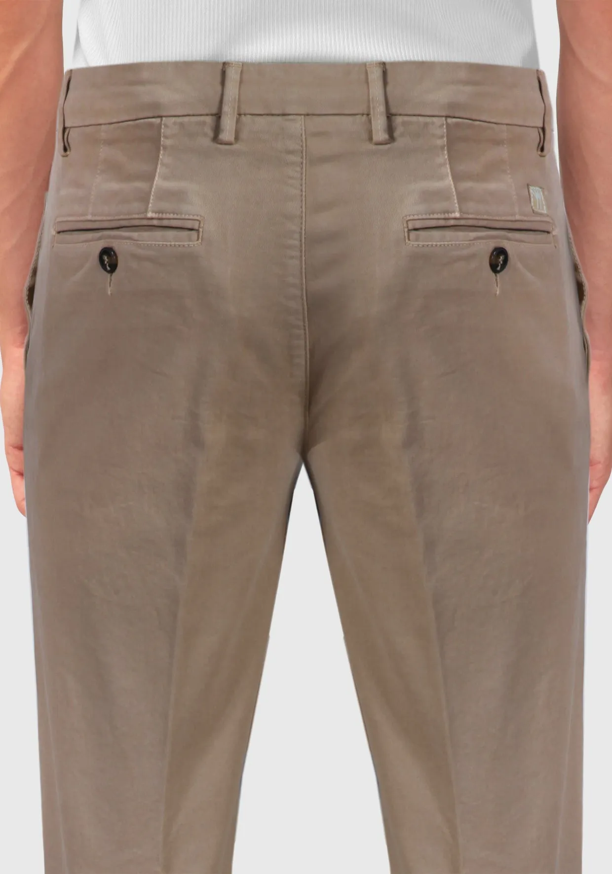 Pantalone Chinos Tasca America Cotone caldo - Beige