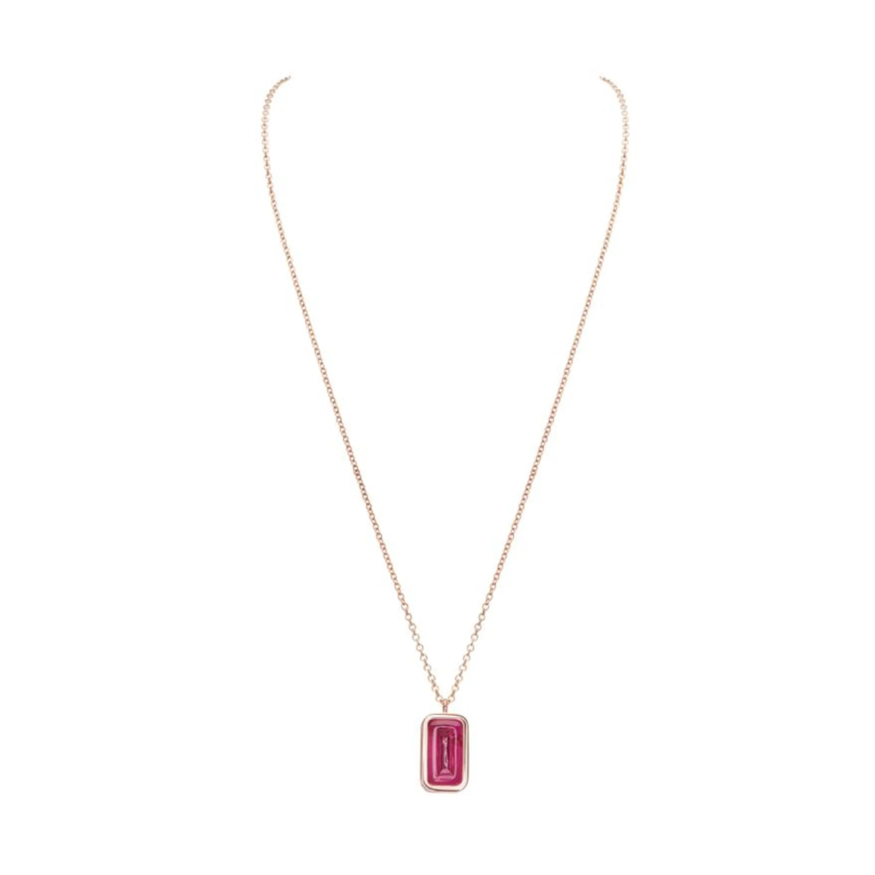 Pfefferminz necklace cherry rose gold with rubellite