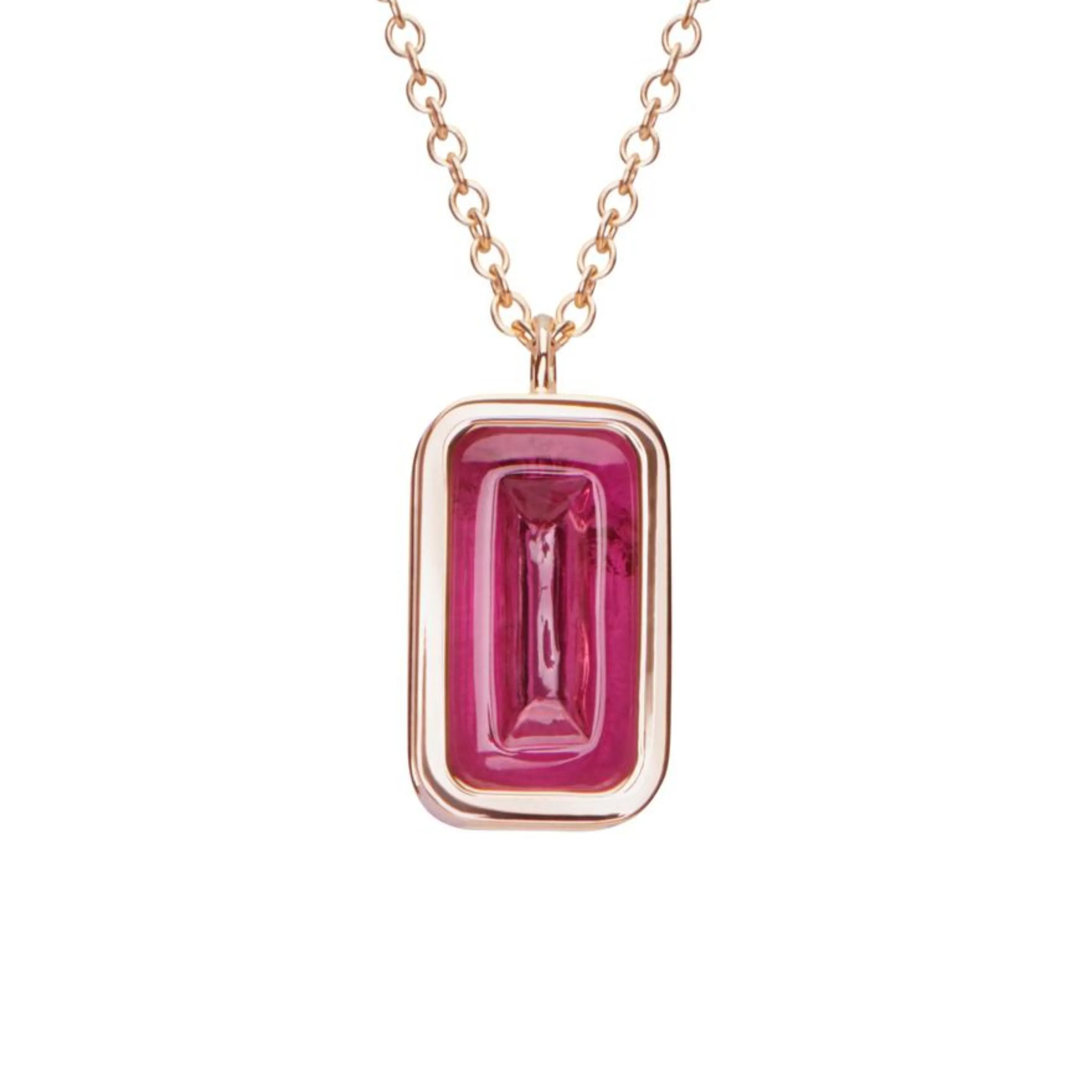 Pfefferminz necklace cherry rose gold with rubellite