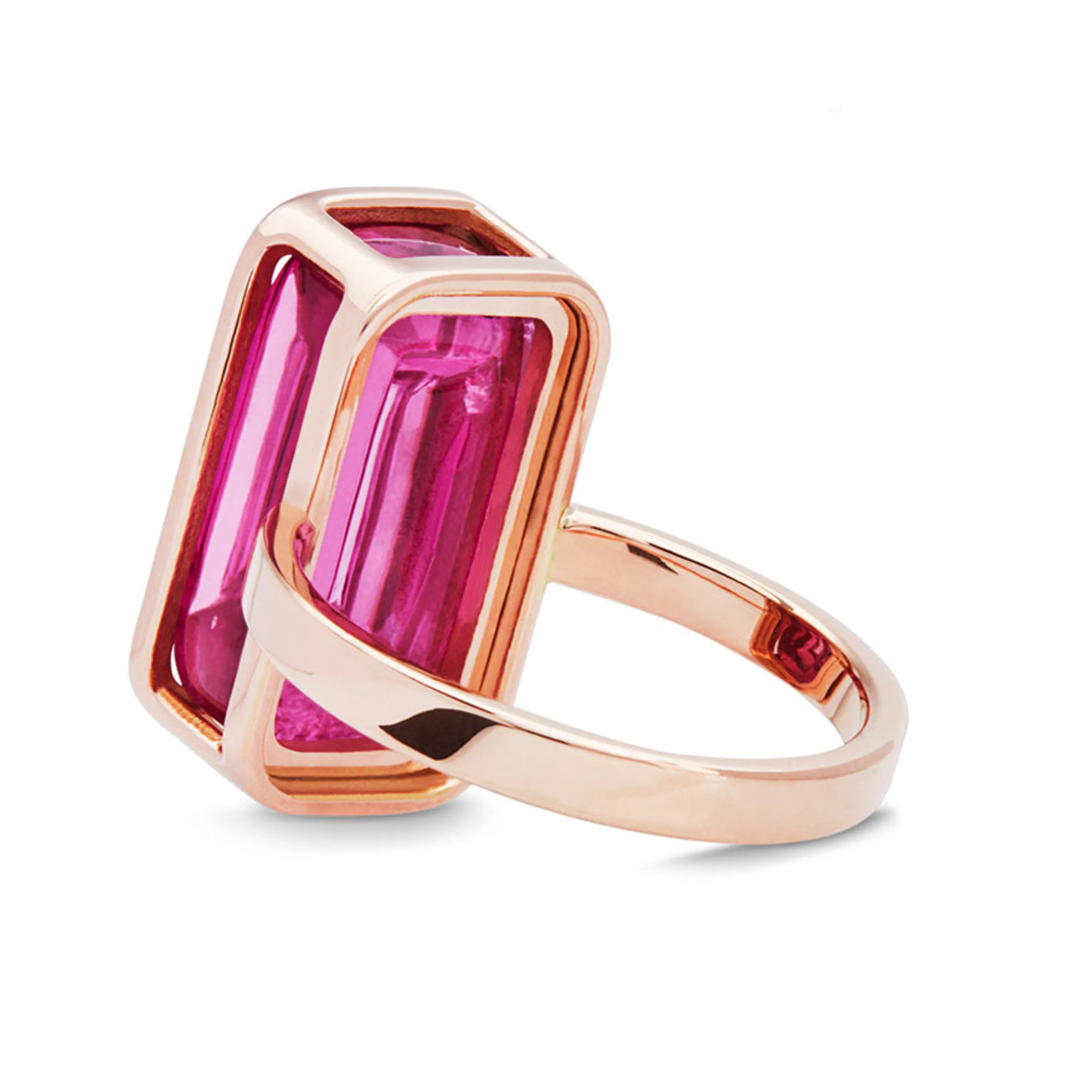 Pfefferminz ring cherry rose gold with rubellite