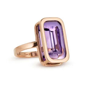 Pfefferminz ring plum rose gold with amethyst