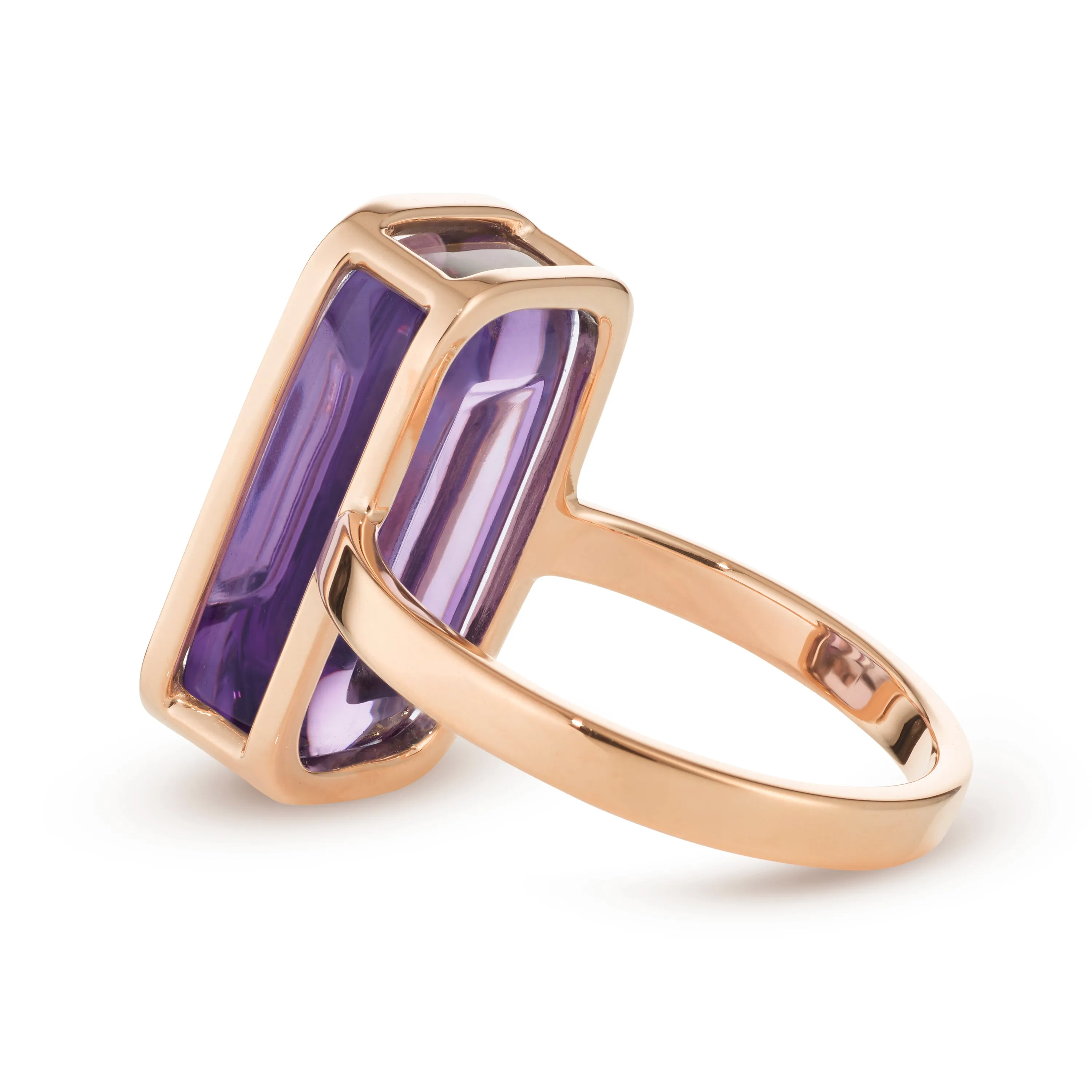 Pfefferminz ring plum rose gold with amethyst