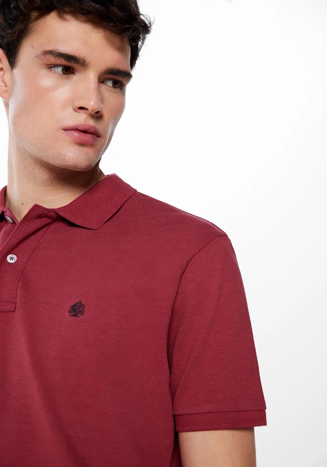 Piqué patterned polo shirt - Red