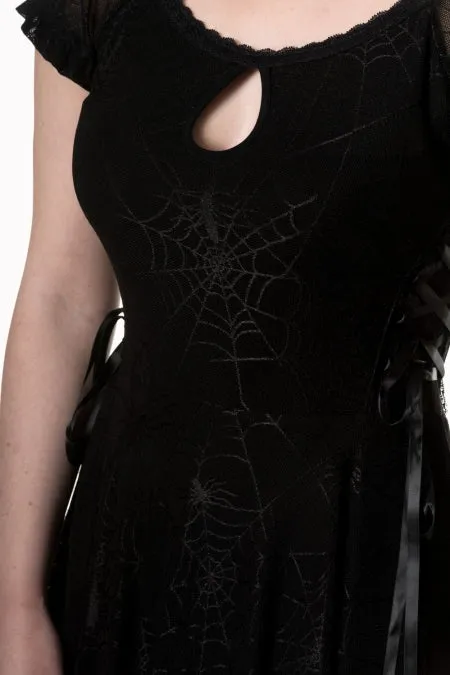 Pitch Black Dress (Spiderweb)