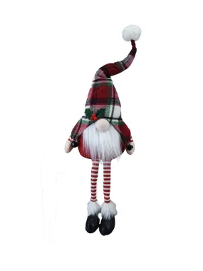 Plaid Holly Jolly Gnome