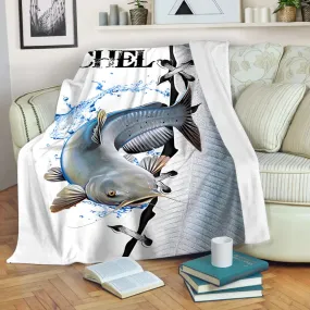 Plaid Perrsonnalisé Pêche Du Poisson Chat, Idée Cadeau Pêcheur - CT09082229