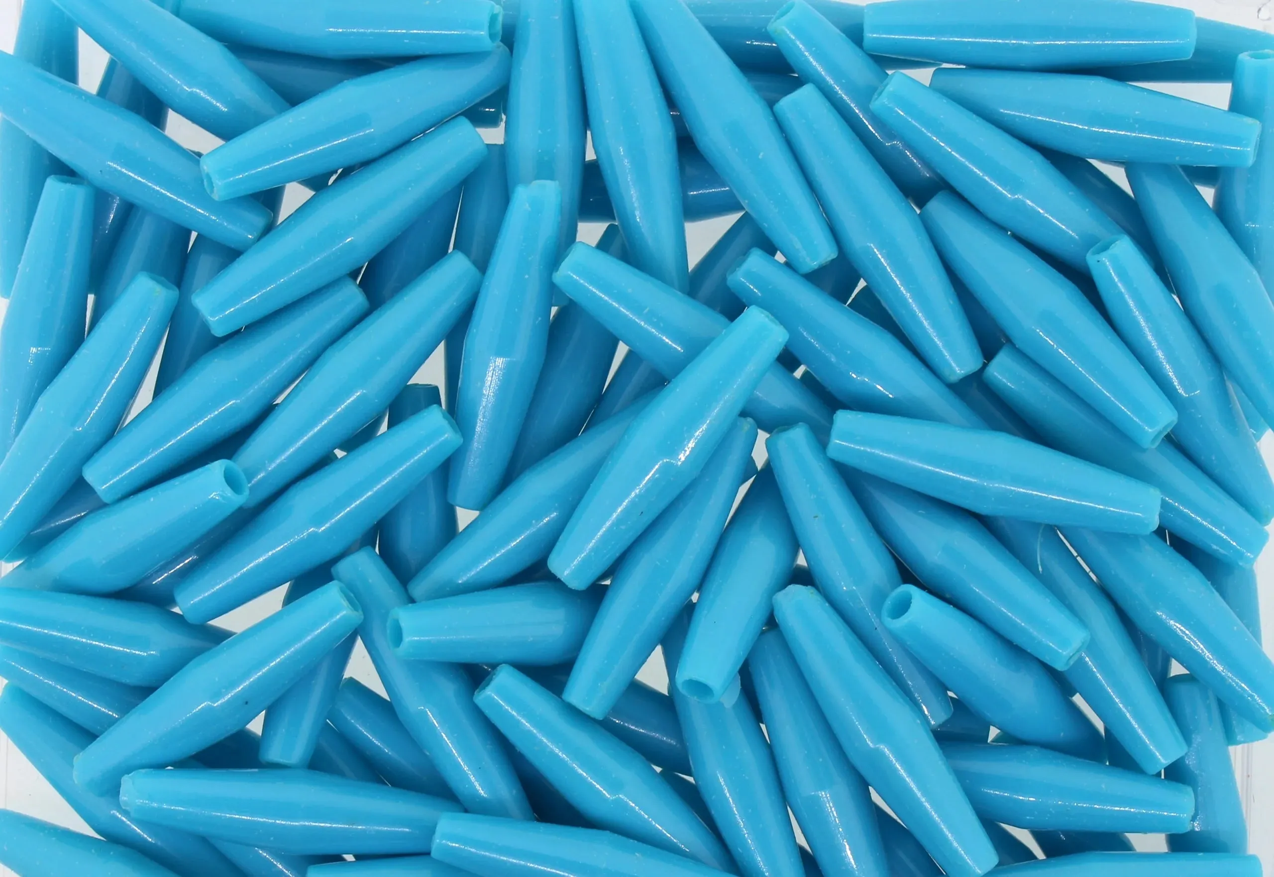 Plastic Hairpipe Beads