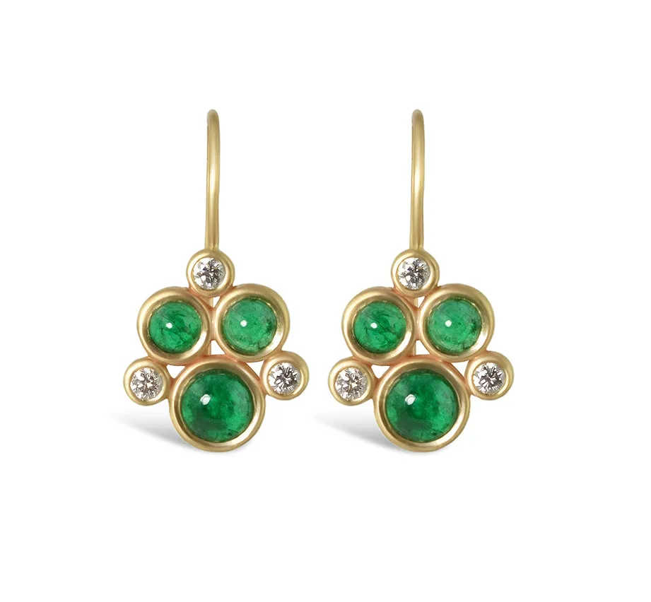 Poppy (Emerald & Diamonds) Earrings