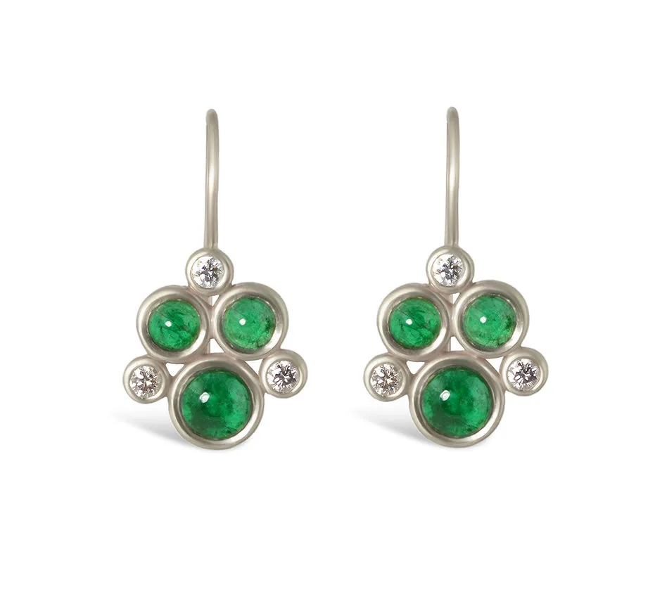 Poppy (Emerald & Diamonds) Earrings