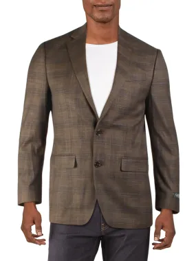 Ralph Lauren Men's Plaid Stretch Sportcoat Brown Size 36