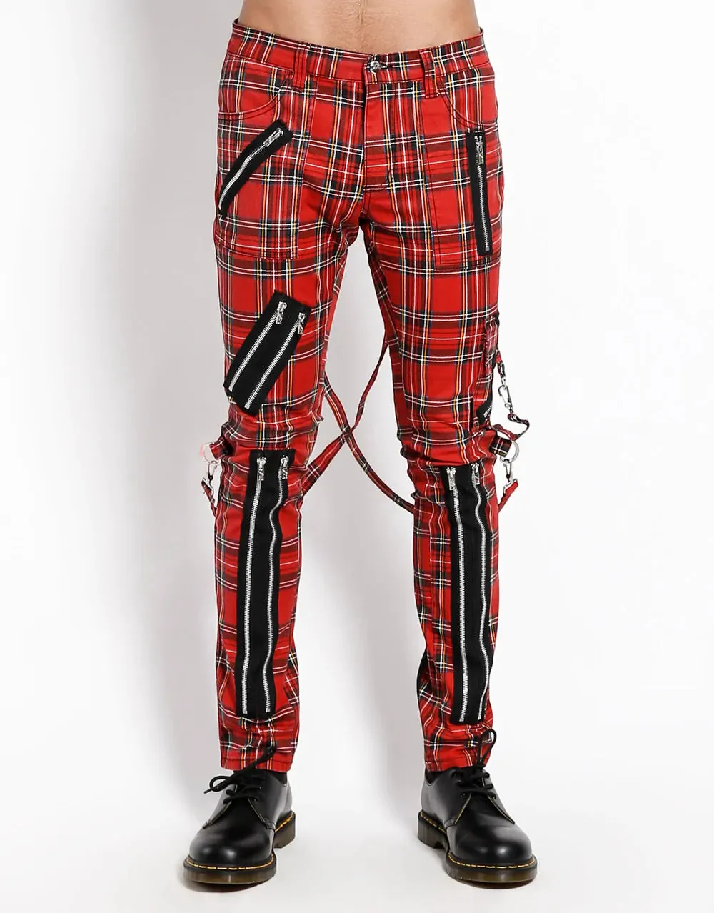 Red Tartan Plaid Printed Bondag