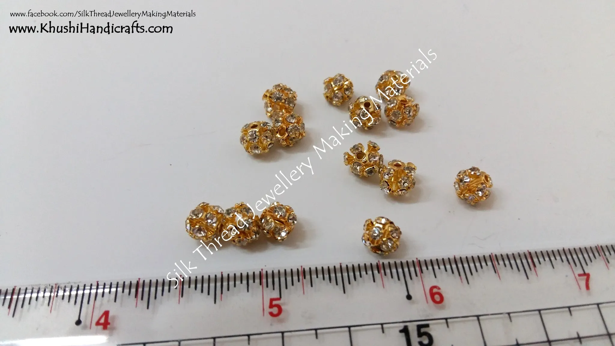 Rhinestone/Stone Balls / stoneball. Sold as a pack of 20.