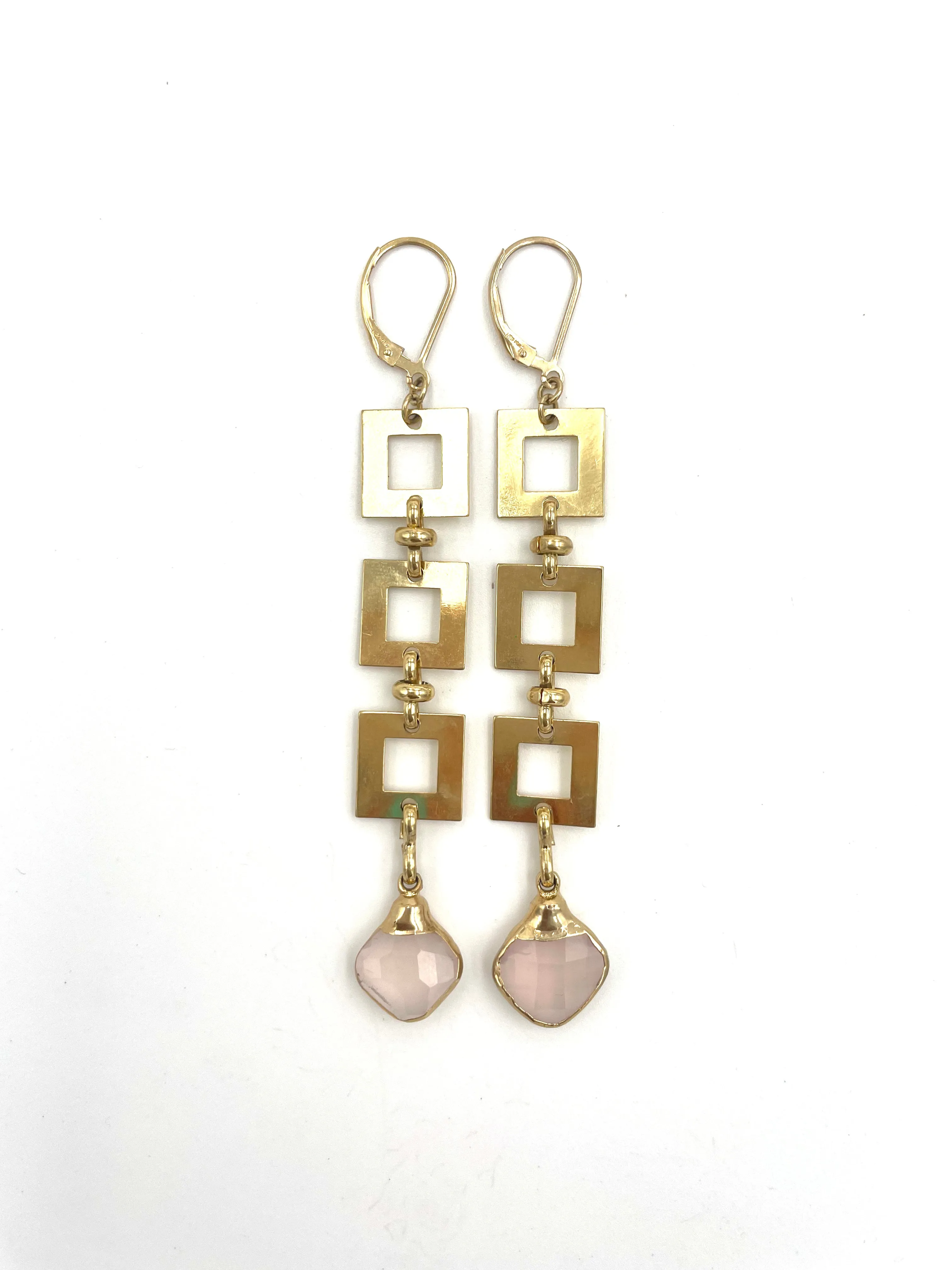 Rose Quartz Arrow Earrings