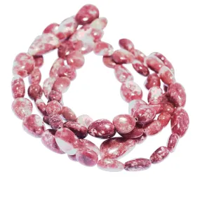 Rose Red Thulite Beads {Zoisite} Free Form Ovals 8 11-14Mm,