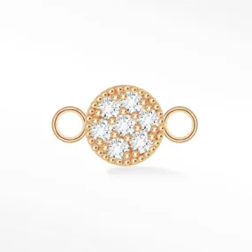 Round Diamond 14K Rose Gold Connectors