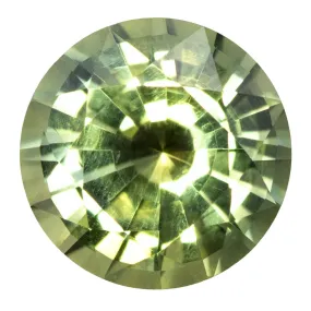 Round Green 5.4mm/0.74ct Madagascar Sapphire M1 Untreated Loose Gemstone