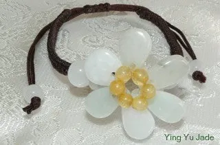 Sale-Mei Beautiful Flower Jadeite Bracelet  (BJB55)