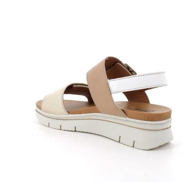 SANDALO CON ZEPPA ENVAL SOFT DONNA NAPPA SOFT PLATINO/BEIGE 5793633