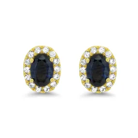 Sapphire and Diamond Earrings