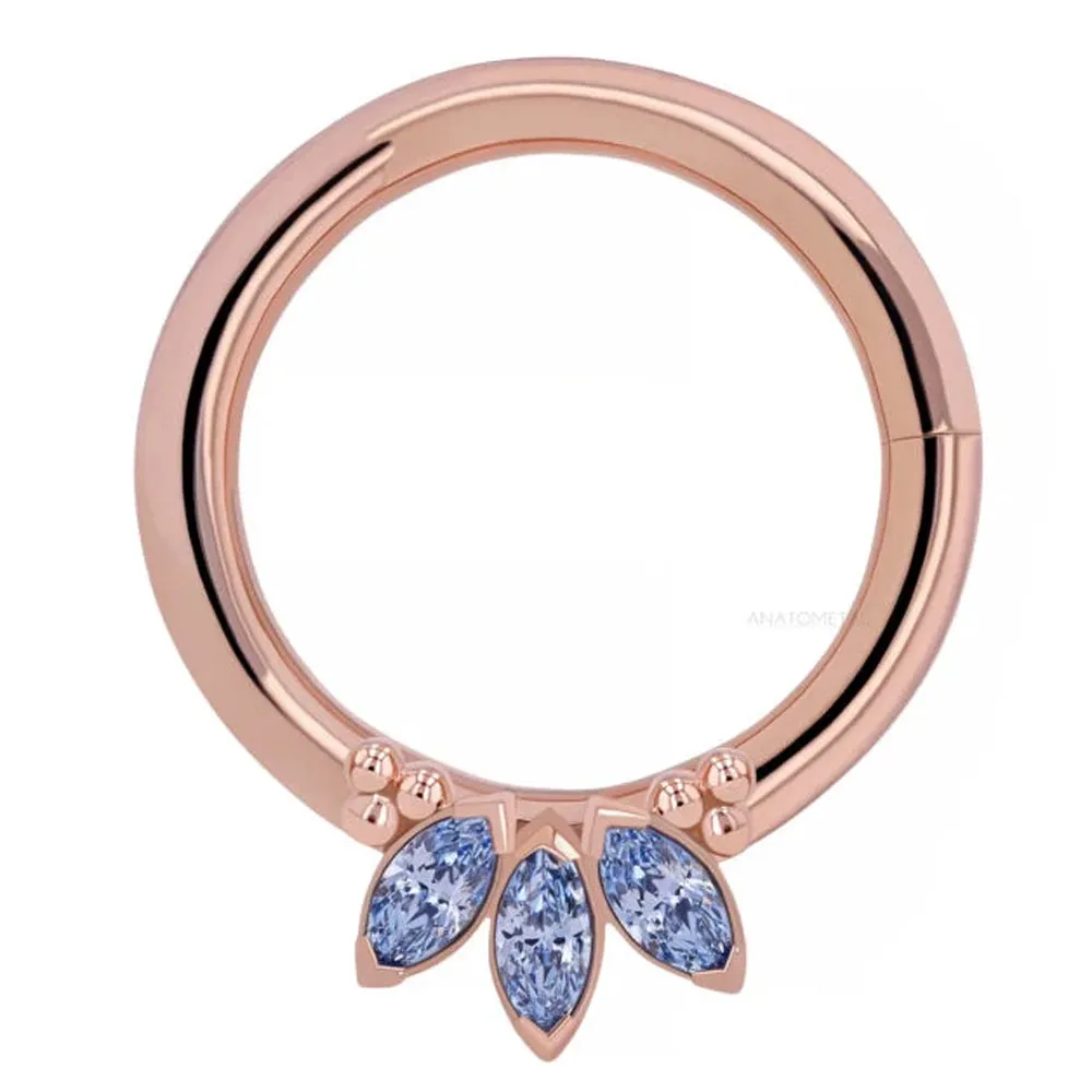 Sedona 1 Seam Ring in Rose Gold with Marquise-Cut Brilliant Gems