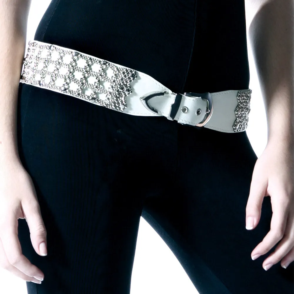 SG Liquid Metal LTBELT4 (Chrome Finish & Leather) Belt by Sergio Gutierrez