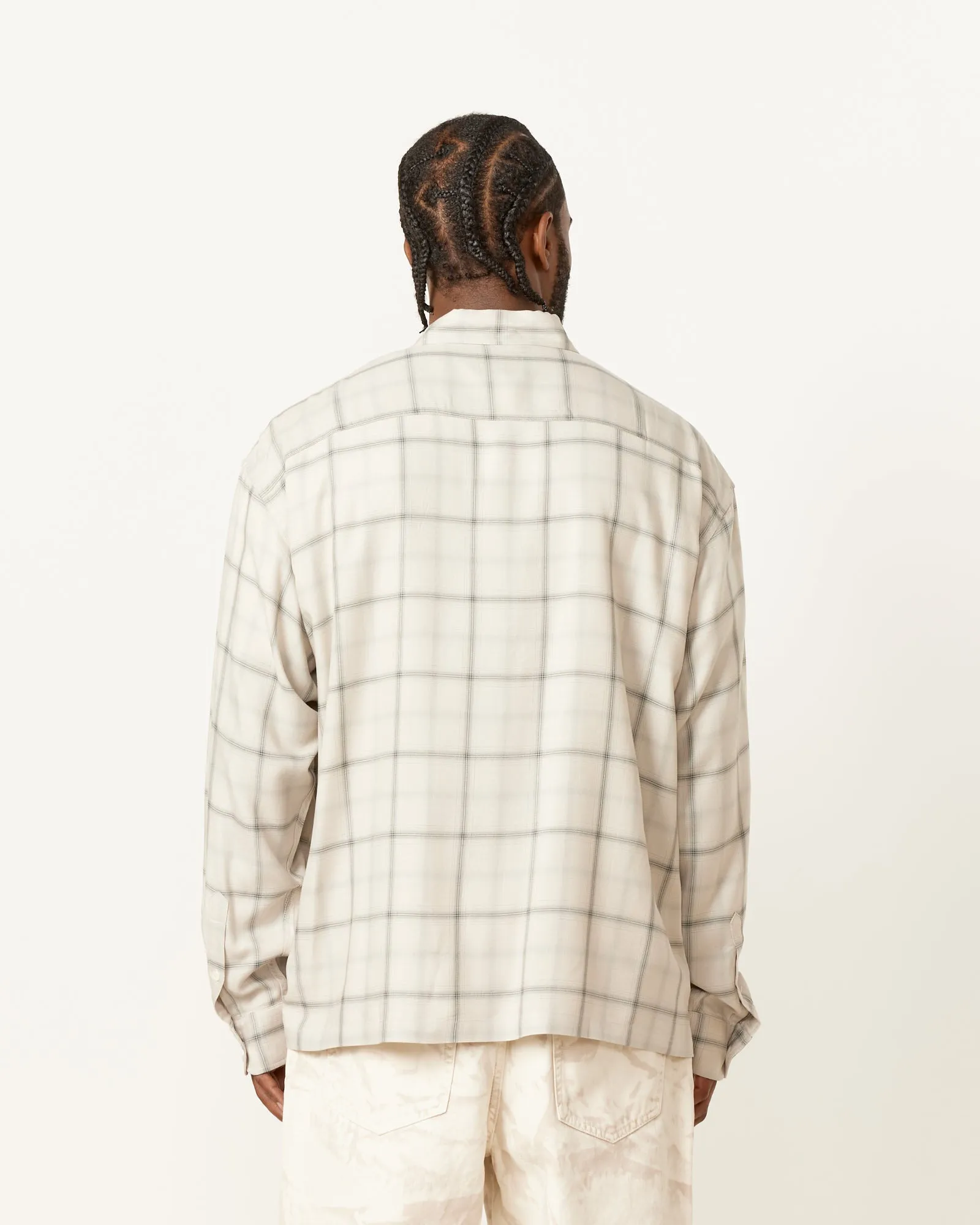 Shadow Plaid Rayon Shirt