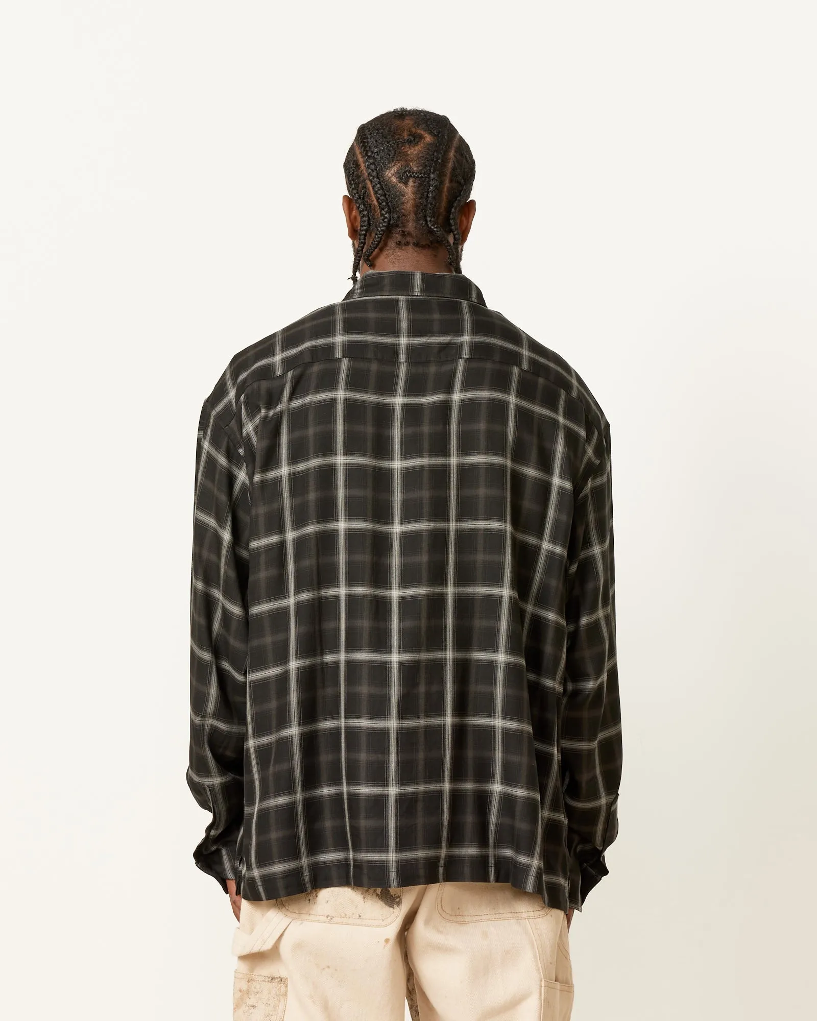 Shadow Plaid Rayon Shirt