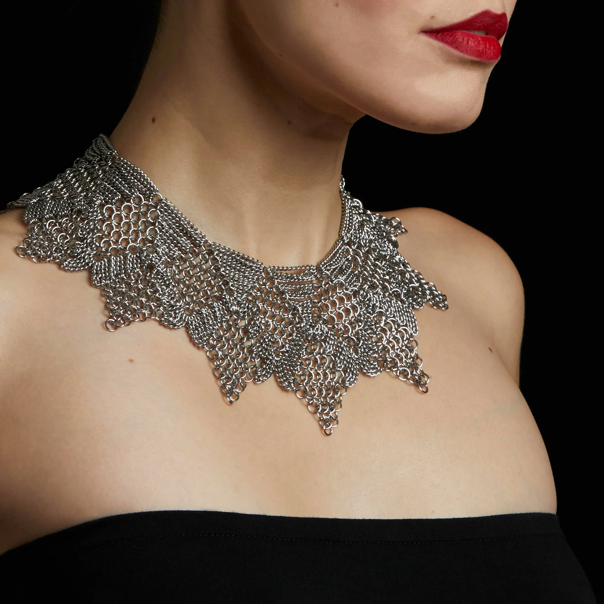 SLINKY Chainmaille Diamonds Collar