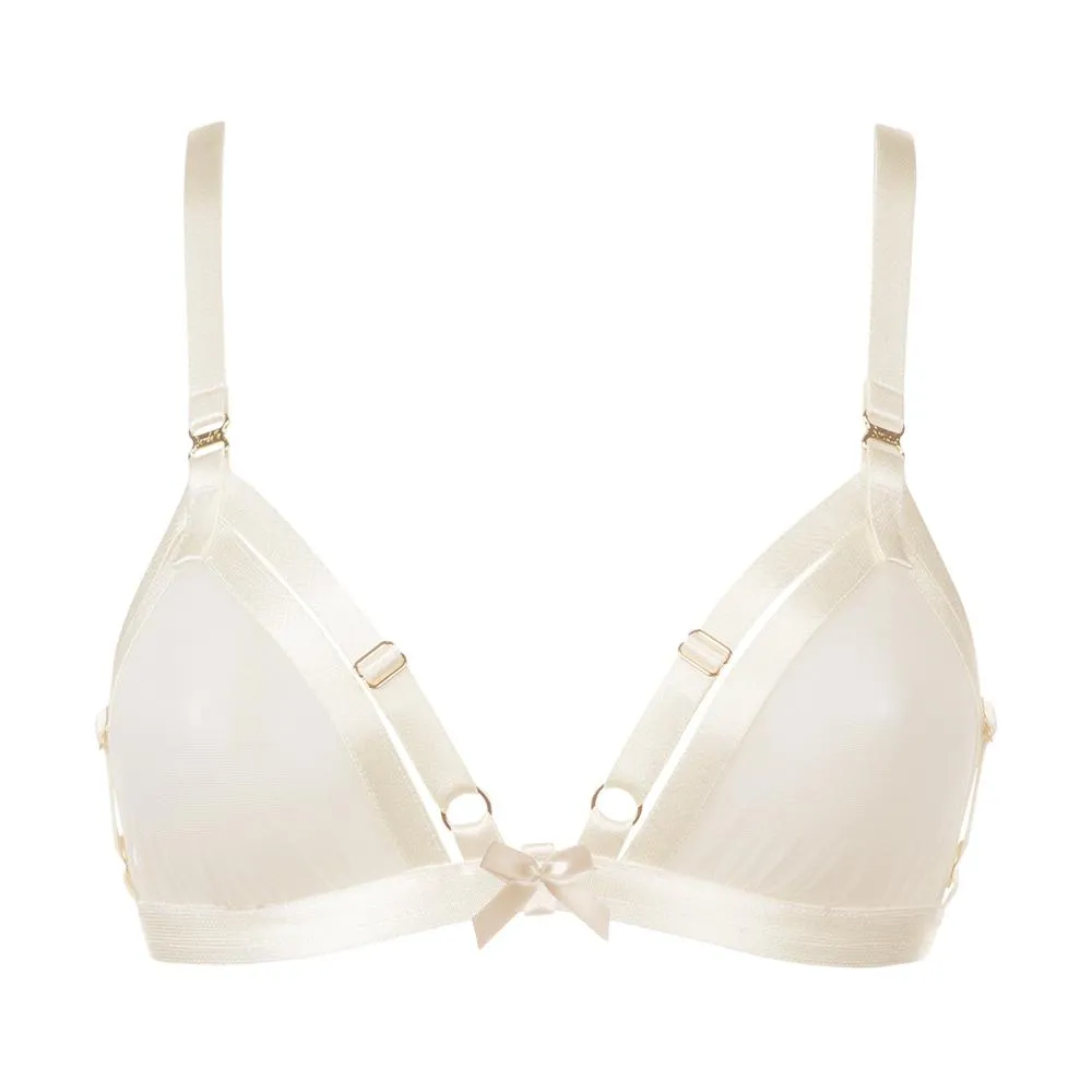 Soft Mesh Cabaret Bra Cream