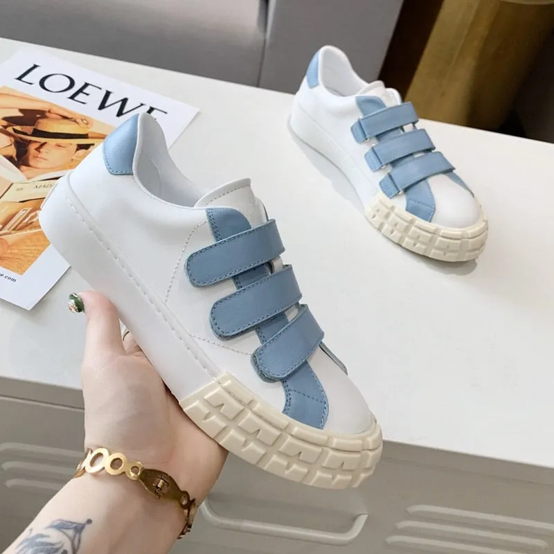 Summer Fashion Round Toe Tenis Hook & Loop Casual Shoes for Women