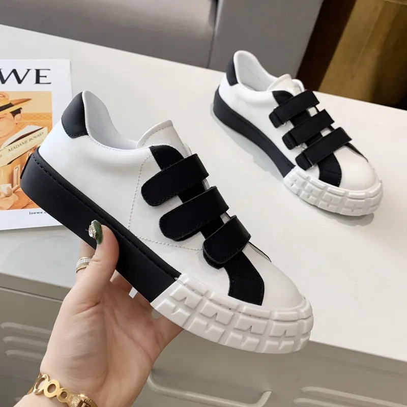 Summer Fashion Round Toe Tenis Hook & Loop Casual Shoes for Women