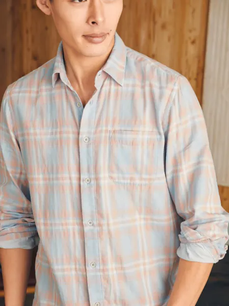 SUNWASHED CHAMBRAY SHIRT, CORAL BAY PLAID