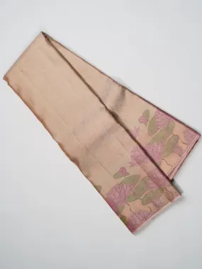 The Bare Beige Lotus Weave Kanjeevaram