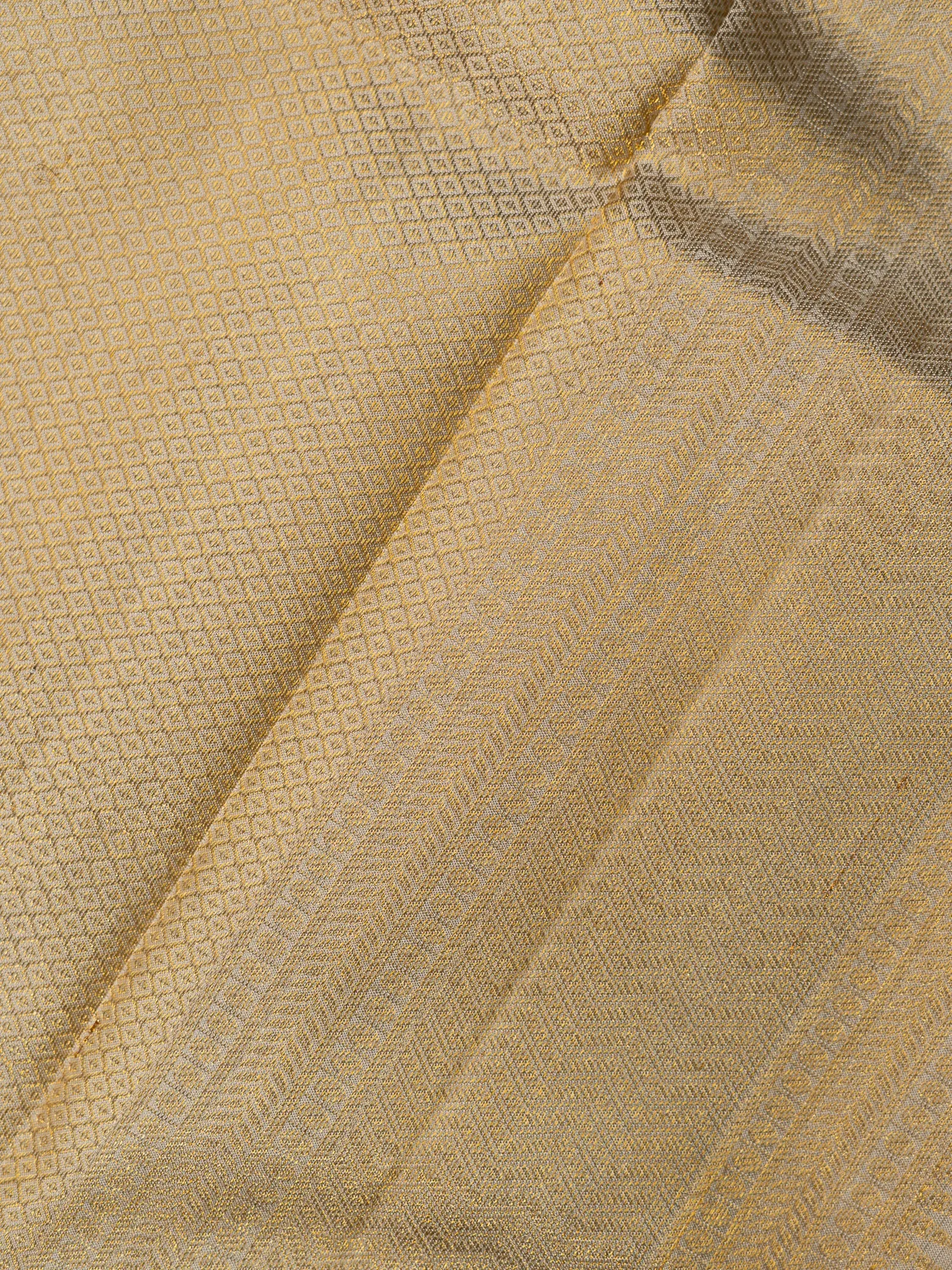 The Bare Beige Lotus Weave Kanjeevaram