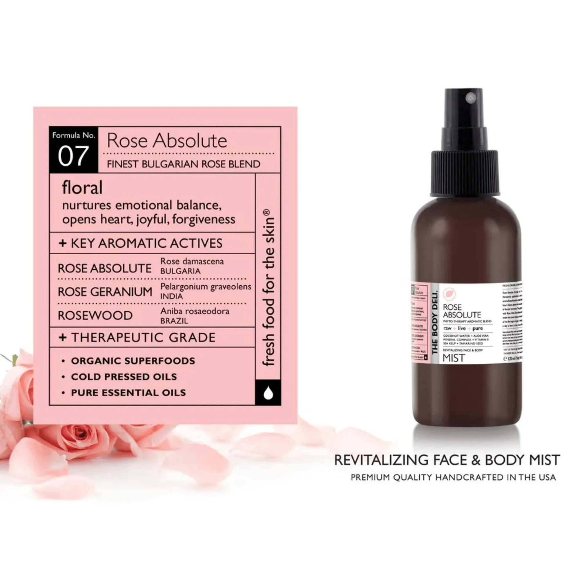 THE BODY DELI Revitalizing Face, & Body Mist in Rose Absolute