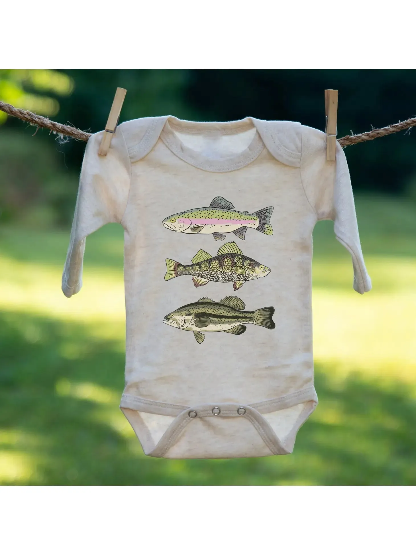 Three Fish Onesie