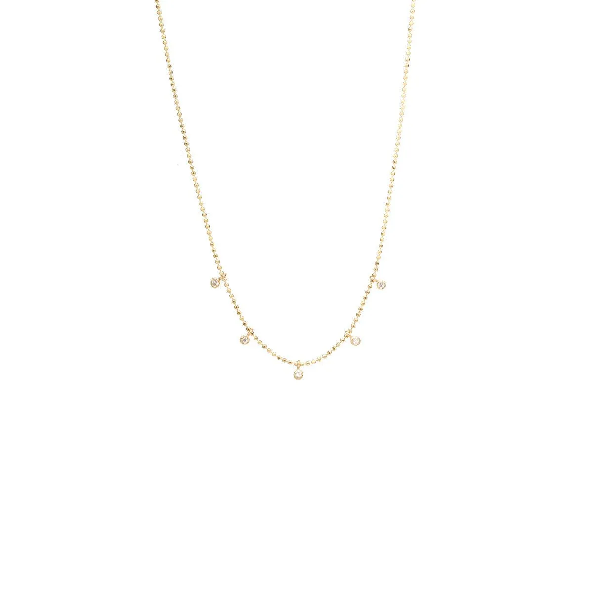 Tiny Dangling Diamonds Necklace