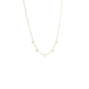 Tiny Dangling Diamonds Necklace