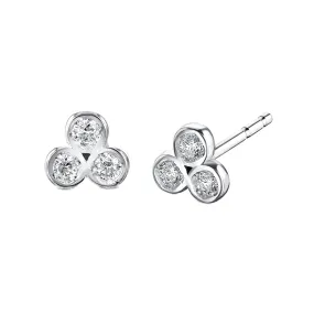 Trinity Diamond Stud Earrings