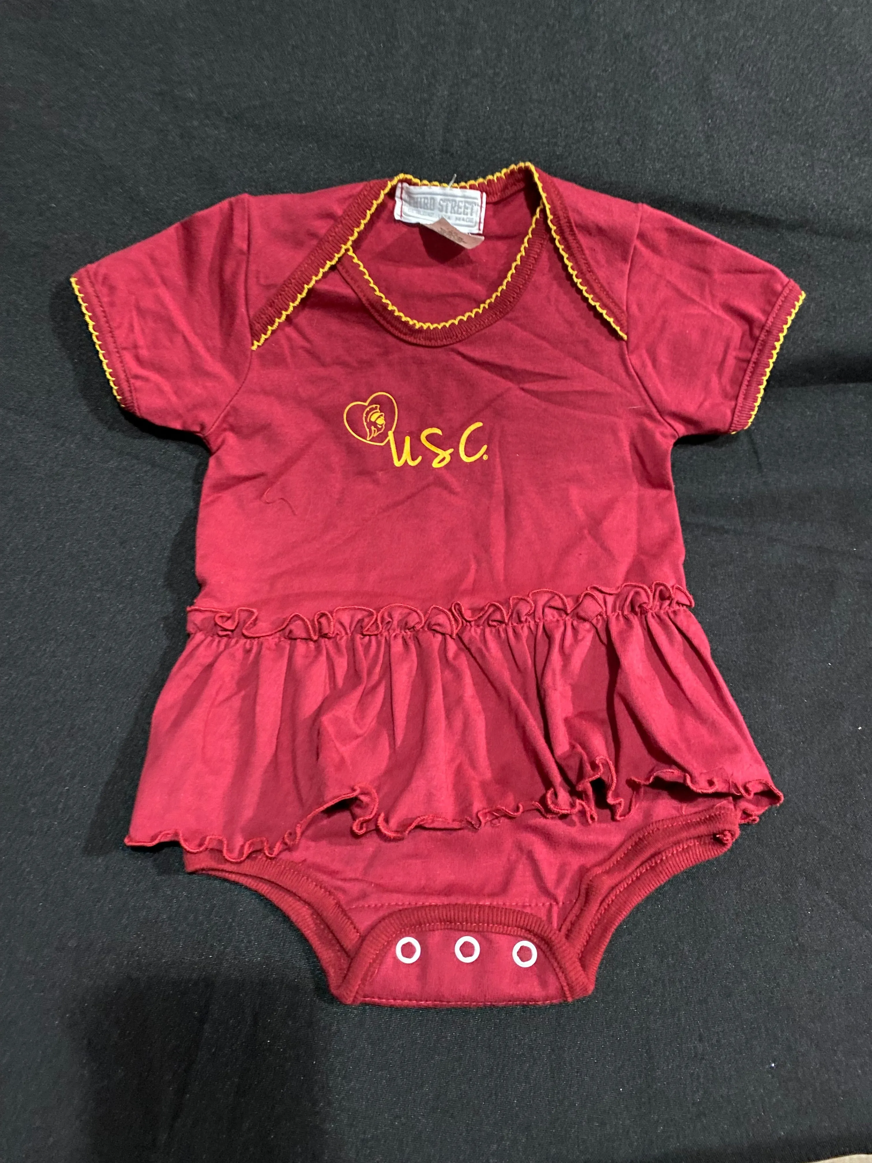 USC Trojans Peplum Little Girls Onesie