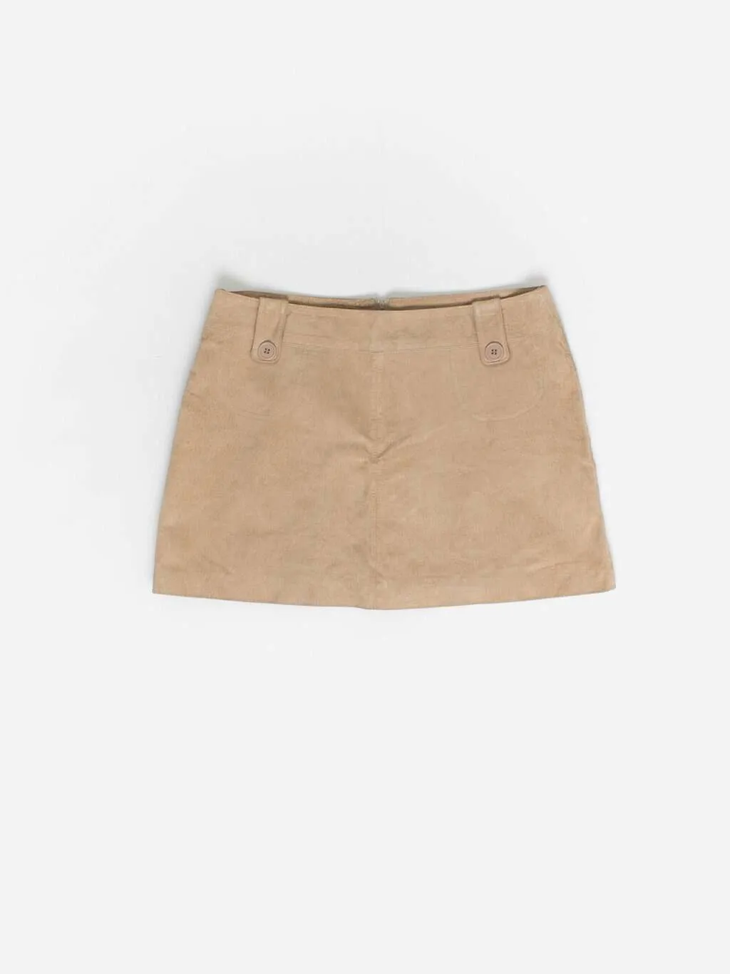 Vintage suede camel miniskirt – Medium / Large