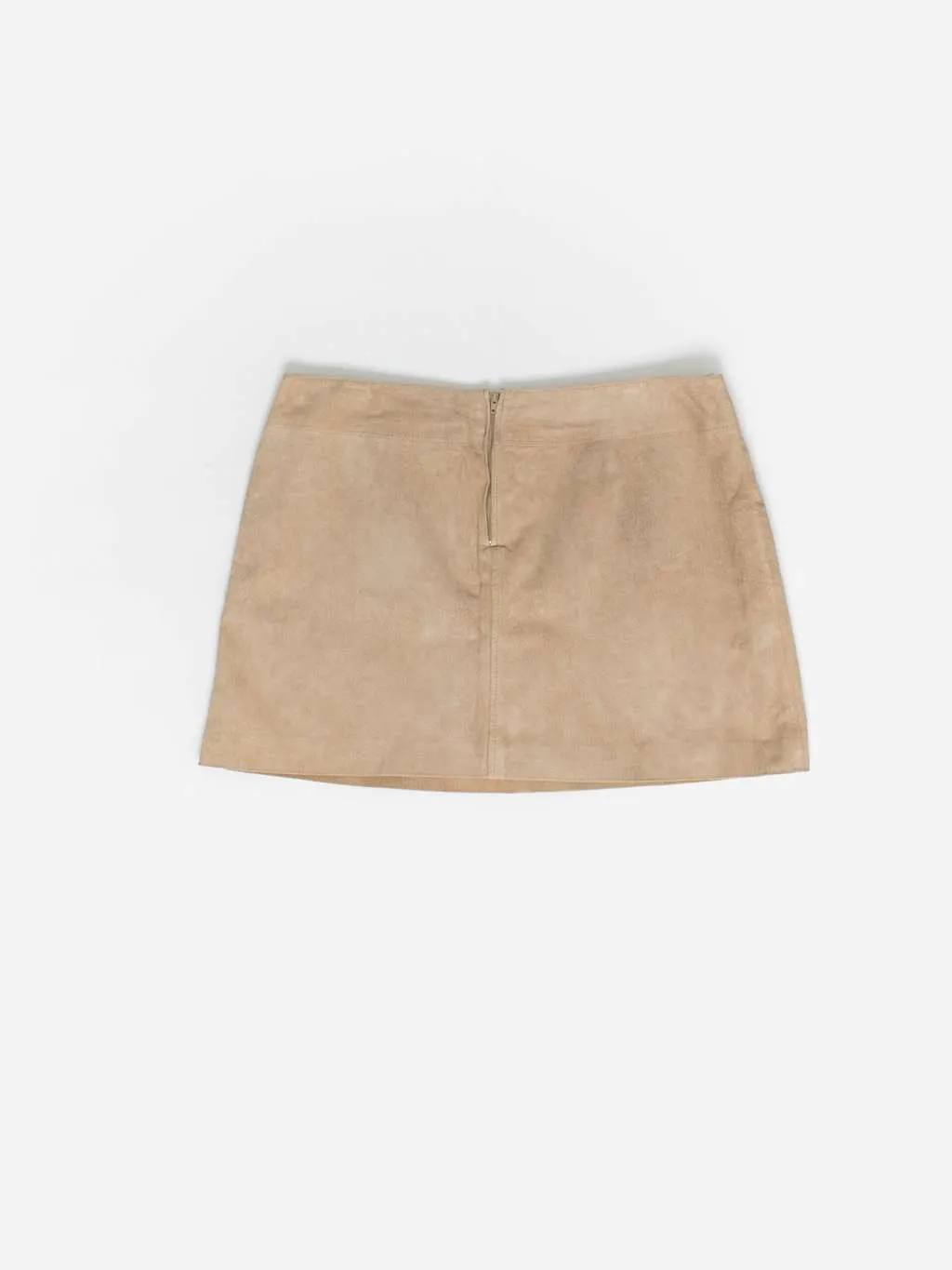 Vintage suede camel miniskirt – Medium / Large