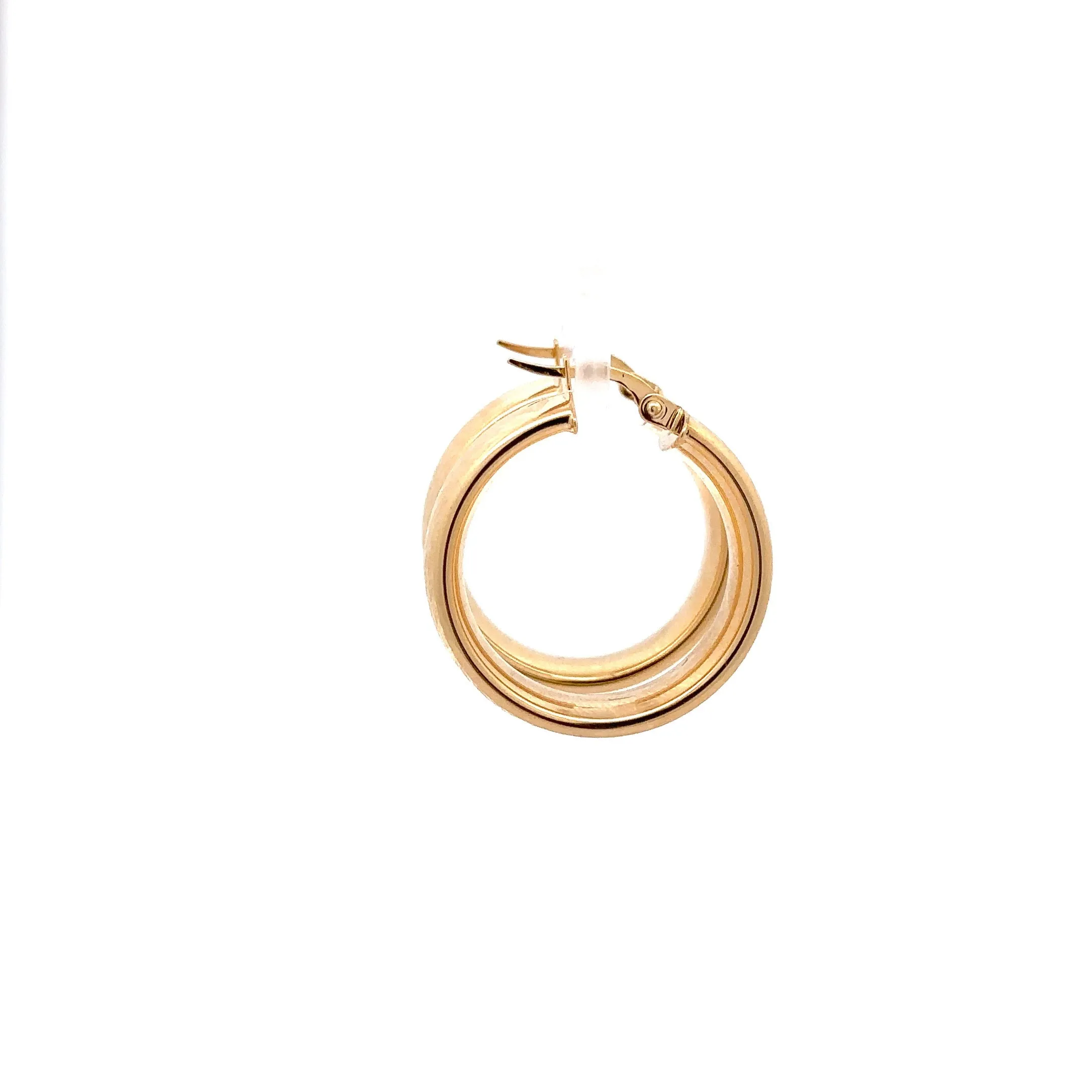 WD1148 14kt Gold Diamond Cut Hoop 1