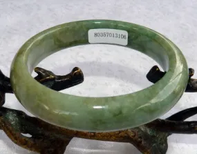 Ying Yu's Jewelry Box Good Green Burmese Jadeite Bangle Bracelet 57mm + Certificate (3106)