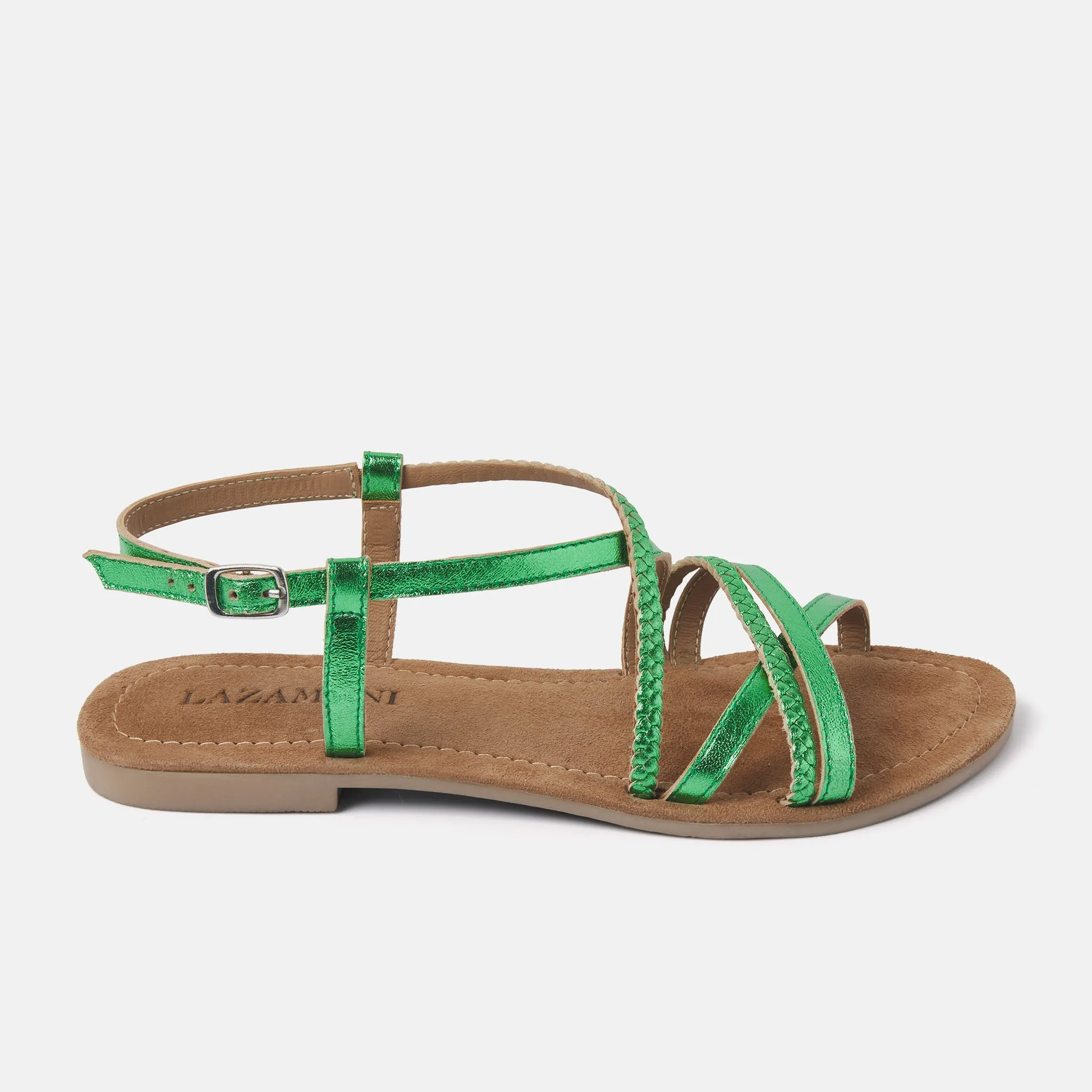 Zoe Leren Dames Sandalen Green